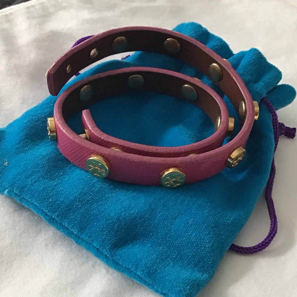 Tory Burch Pink and Gold Bracelet Set - Picture 2 of 5